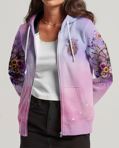 Jesus Take The Wheel Floral Women's All Over Print Shirt - Tlno2211234, easychoo.com