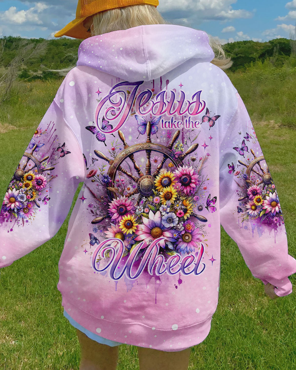 Jesus Take The Wheel Floral Women's All Over Print Shirt - Tlno2211234, easychoo.com