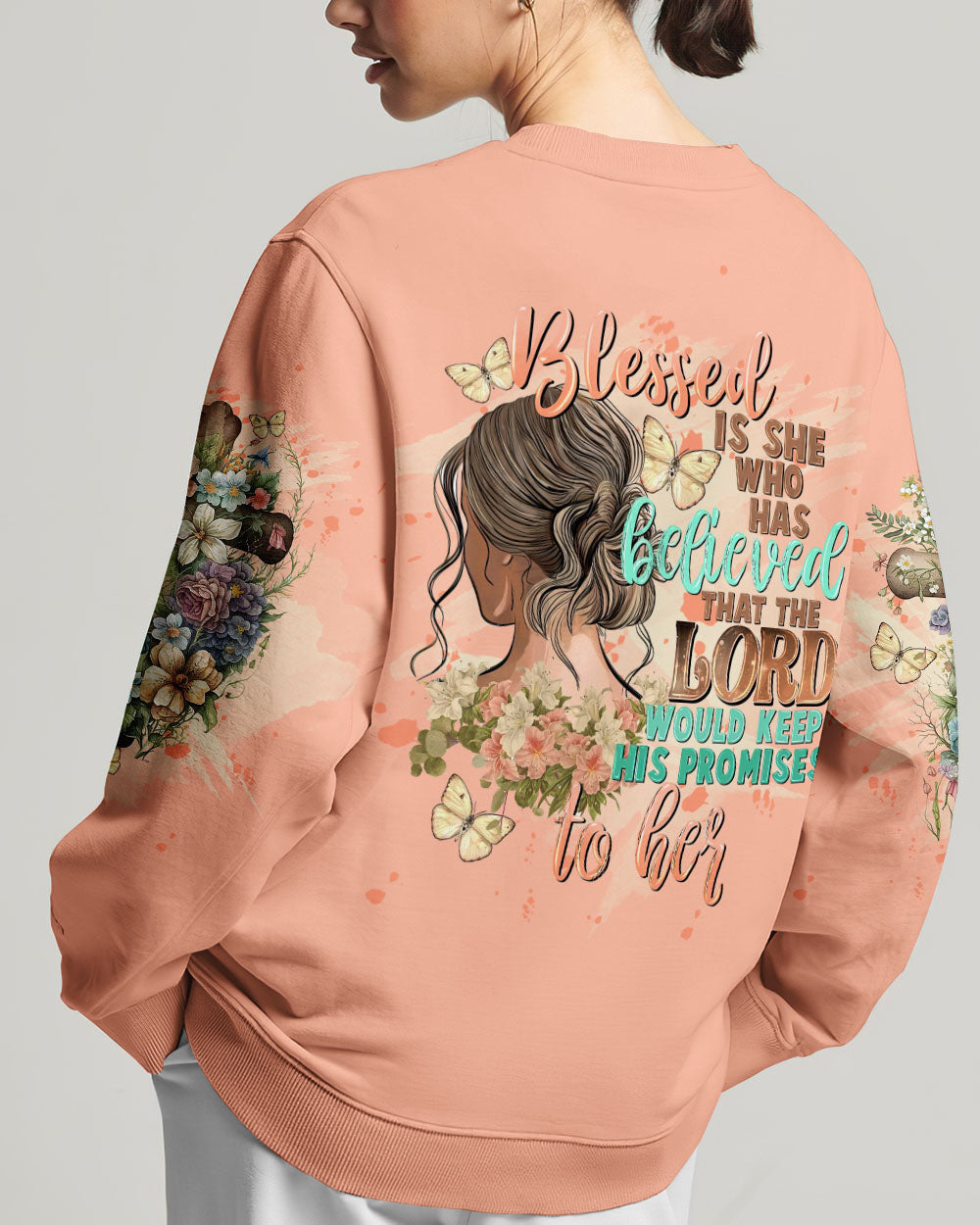 Blessed Is She Who Has Believed Women's All Over Print Shirt - Tltw2009231, easychoo.com