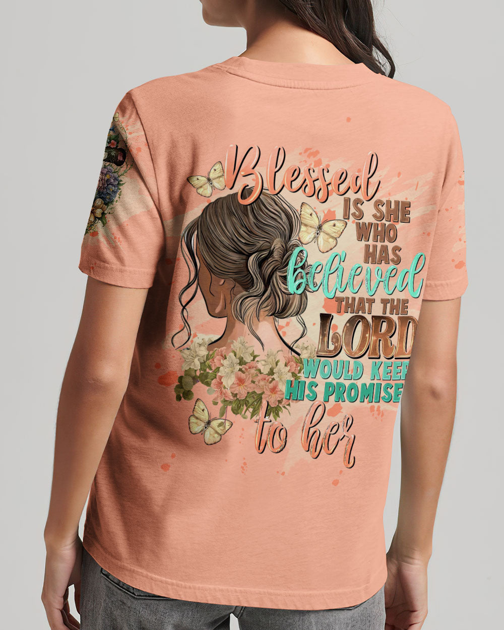 Blessed Is She Who Has Believed Women's All Over Print Shirt - Tltw2009231, easychoo.com