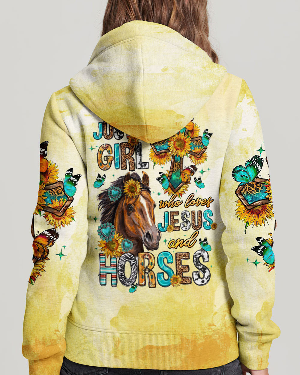 Just A Girl Who Loves Jesus And Horses Women's All Over Print Shirt - Tltw0807236, easychoo.com