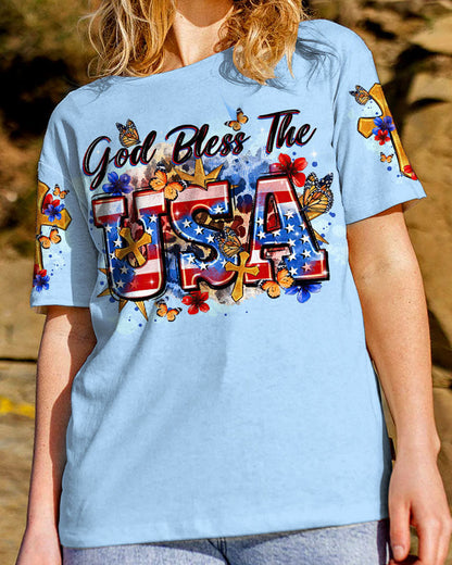 God Bless The USA Women's All Over Print Shirt - Tltr1509233, easychoo.com