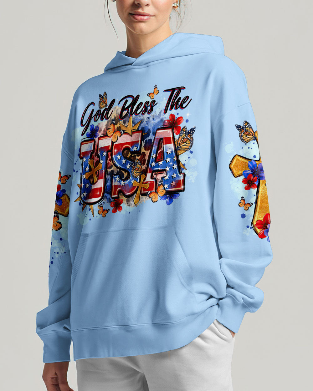 God Bless The USA Women's All Over Print Shirt - Tltr1509233, easychoo.com