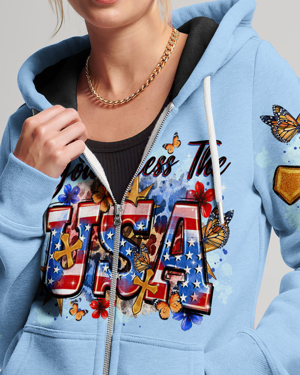 God Bless The USA Women's All Over Print Shirt - Tltr1509233, easychoo.com