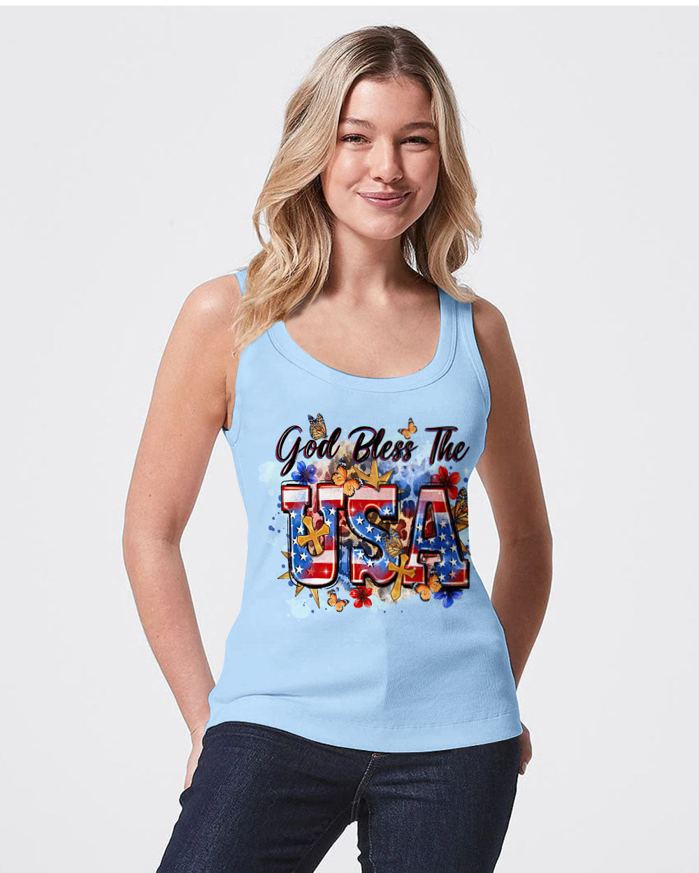 God Bless The USA Women's All Over Print Shirt - Tltr1509233, easychoo.com