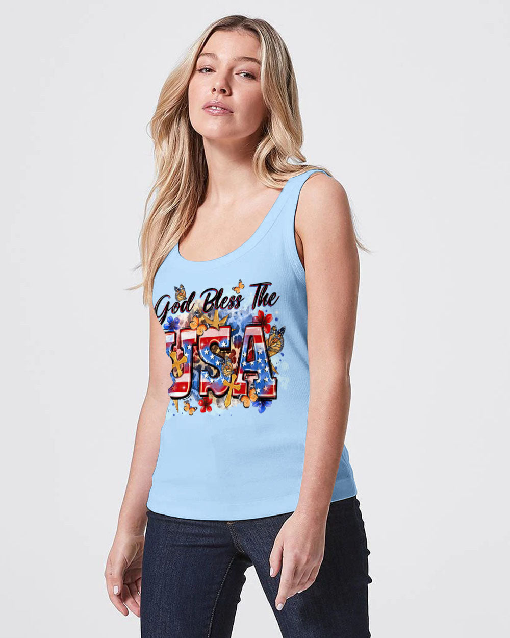 God Bless The USA Women's All Over Print Shirt - Tltr1509233, easychoo.com