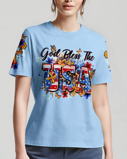 God Bless The USA Women's All Over Print Shirt - Tltr1509233, easychoo.com
