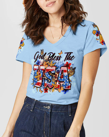 God Bless The USA Women's All Over Print Shirt - Tltr1509233, easychoo.com