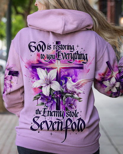 God Is Restoring To You Everything Women's All Over Print Shirt - Ty2508234, easychoo.com