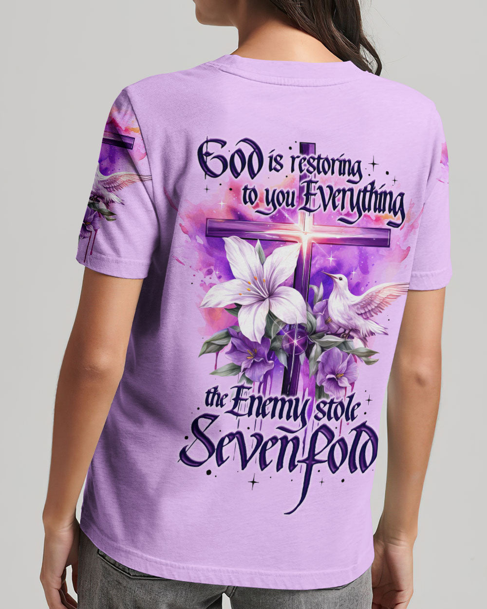 God Is Restoring To You Everything Women's All Over Print Shirt - Ty2508234, easychoo.com