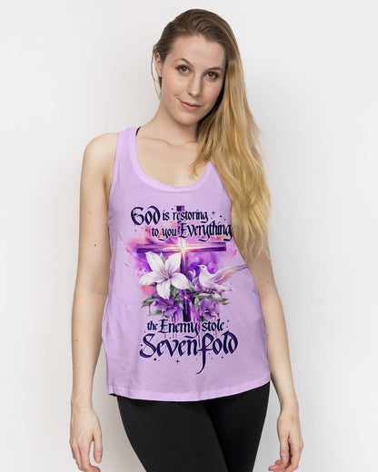 God Is Restoring To You Everything Women's All Over Print Shirt - Ty2508234, easychoo.com