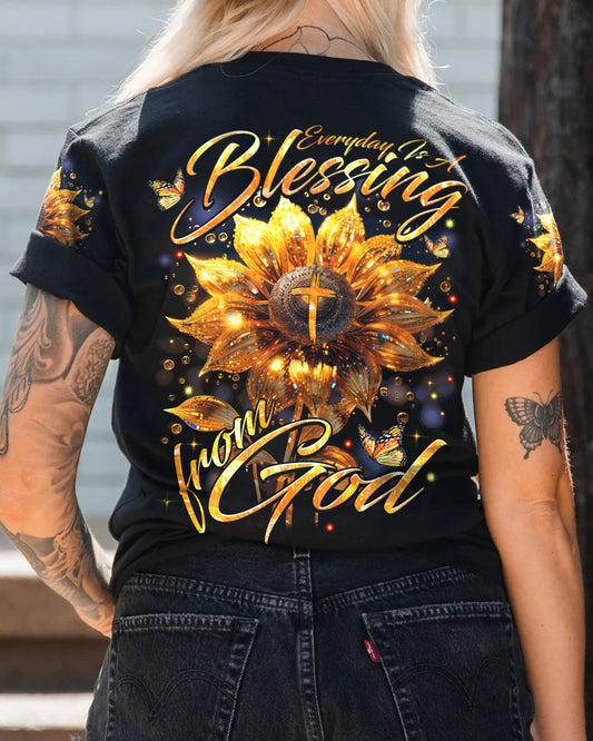 Everyday Is A Blessing From God Women's All Over Print Shirt - Tytm1407232, easychoo.com
