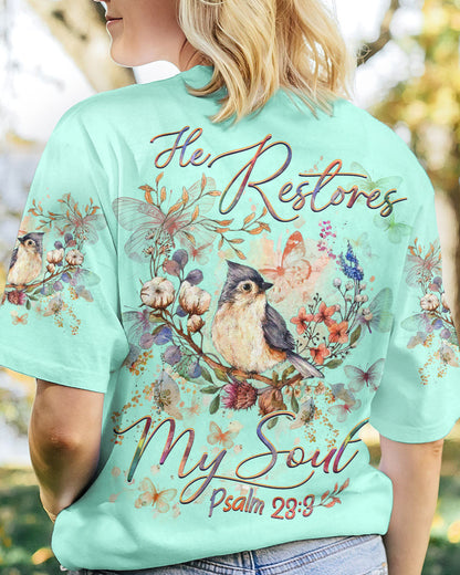 He Restores My Soul Women's All Over Print Shirt - Yhhg1809232, easychoo.com