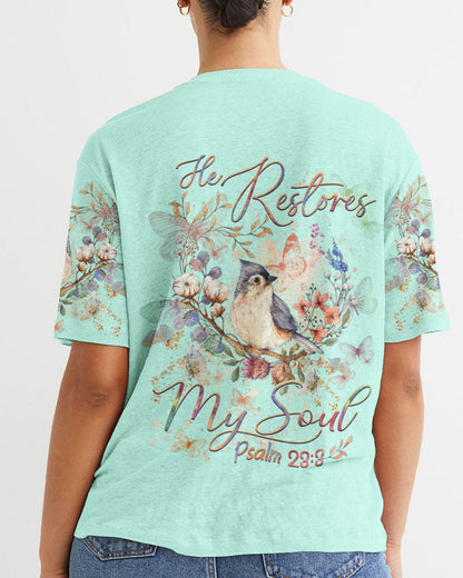 He Restores My Soul Women's All Over Print Shirt - Yhhg1809232, easychoo.com