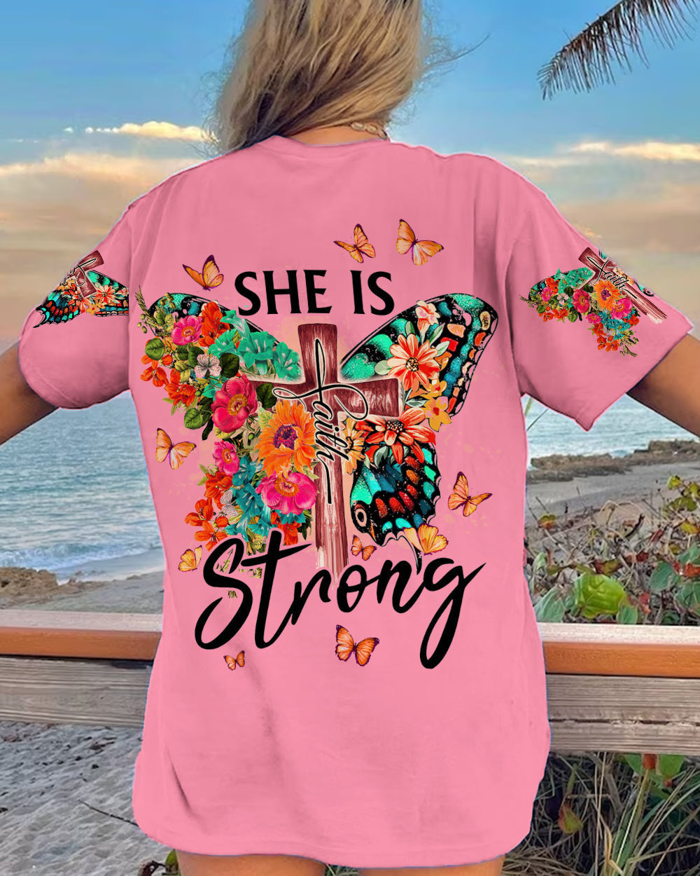 She Is Strong Women's All Over Print Shirt - Tytd0507233, easychoo.com