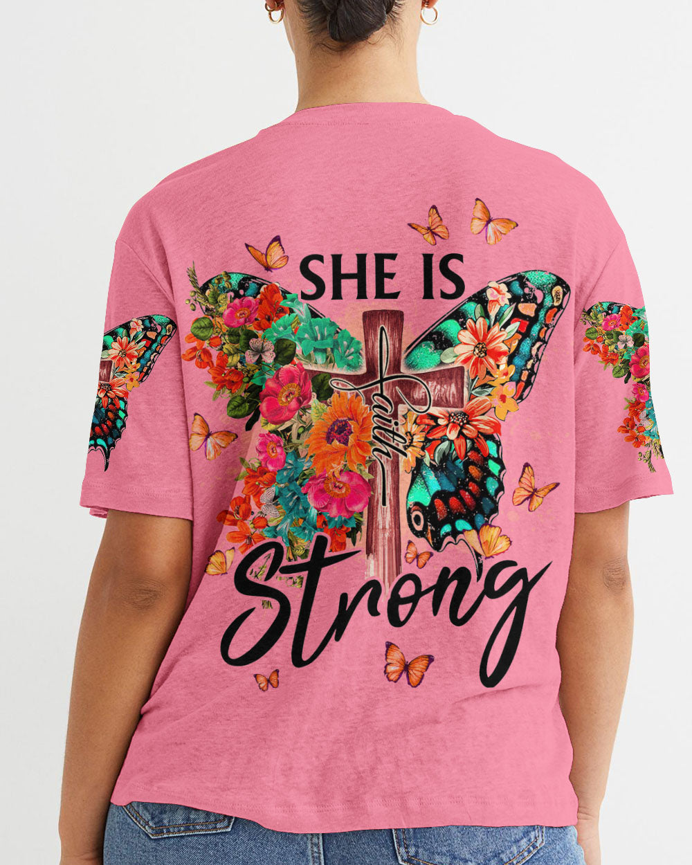 She Is Strong Women's All Over Print Shirt - Tytd0507233, easychoo.com