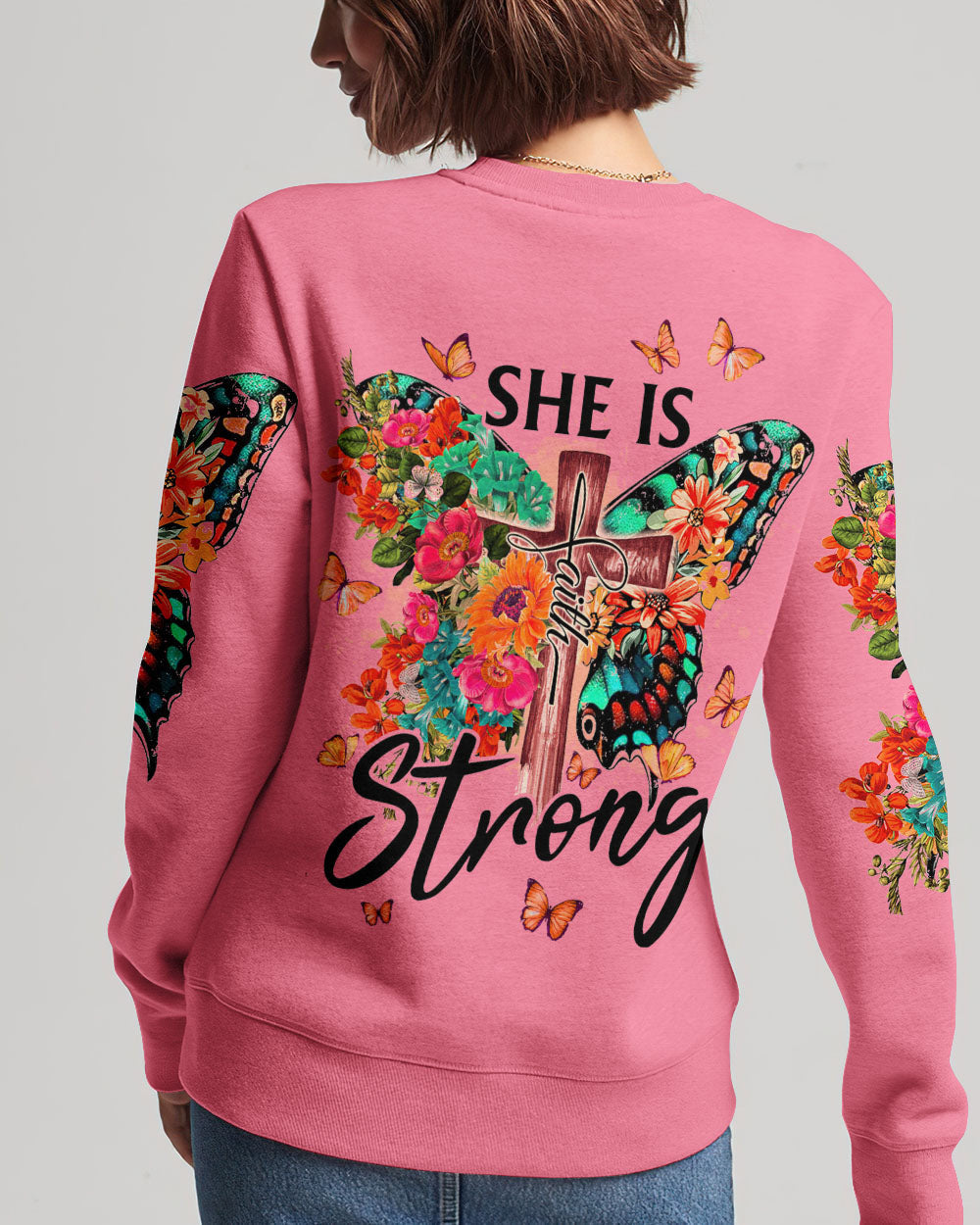 She Is Strong Women's All Over Print Shirt - Tytd0507233, easychoo.com