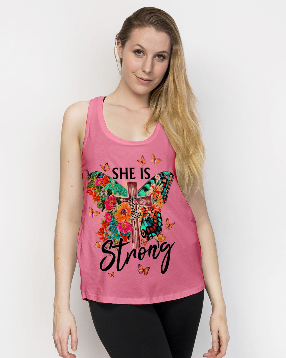 She Is Strong Women's All Over Print Shirt - Tytd0507233, easychoo.com