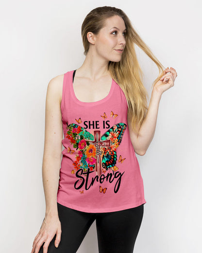 She Is Strong Women's All Over Print Shirt - Tytd0507233, easychoo.com