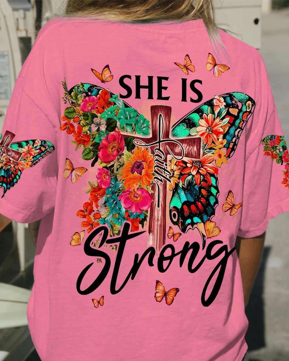 She Is Strong Women's All Over Print Shirt - Tytd0507233, easychoo.com