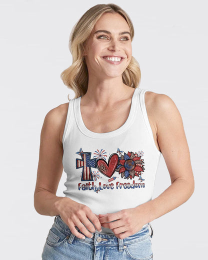 She Loves Jesus and America Women's All Over Print Shirt - Yhln0307234, easychoo.com