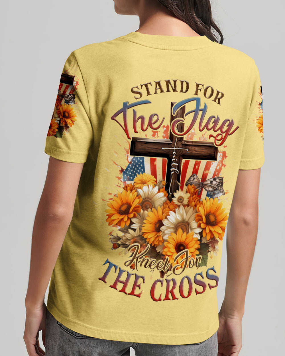 Stand For The Flag Kneel For The Cross Women's All Over Print Shirt - Tlnz0607233, easychoo.com