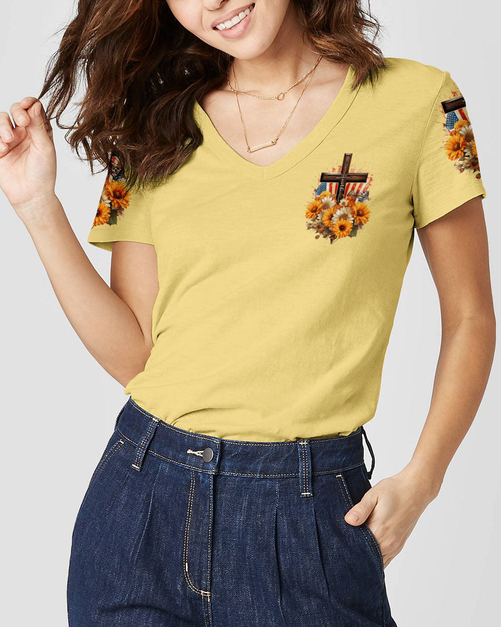 Stand For The Flag Kneel For The Cross Women's All Over Print Shirt - Tlnz0607233, easychoo.com