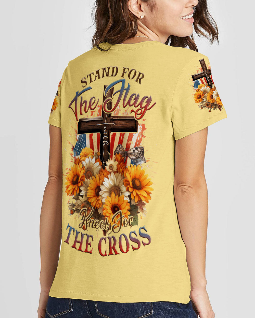 Stand For The Flag Kneel For The Cross Women's All Over Print Shirt - Tlnz0607233, easychoo.com