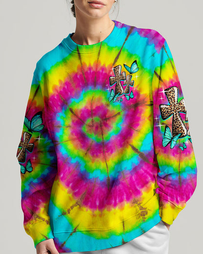 Love Cross Tie Dye Women's All Over Print Shirt - Ty1007232, easychoo.com