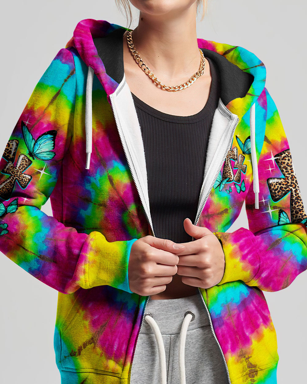 Love Cross Tie Dye Women's All Over Print Shirt - Ty1007232, easychoo.com