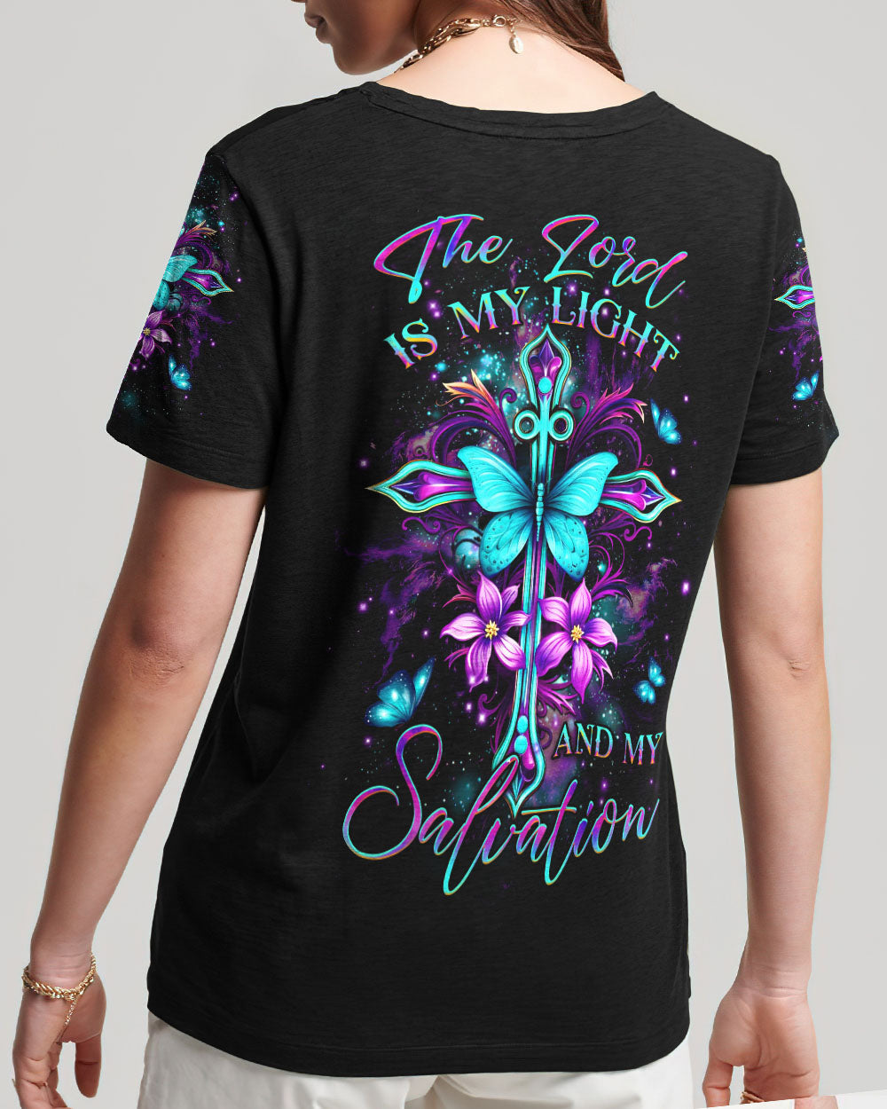 The Lord Is My Light And My Salvation Women's All Over Print Shirt - Yhdu1810232, easychoo.com