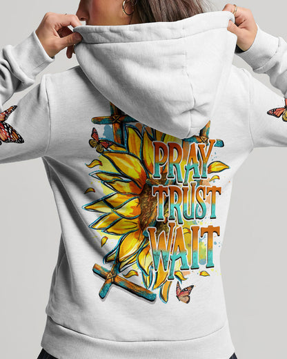 Pray Trust Wait Women's All Over Print Shirt - Tytd1007233, easychoo.com