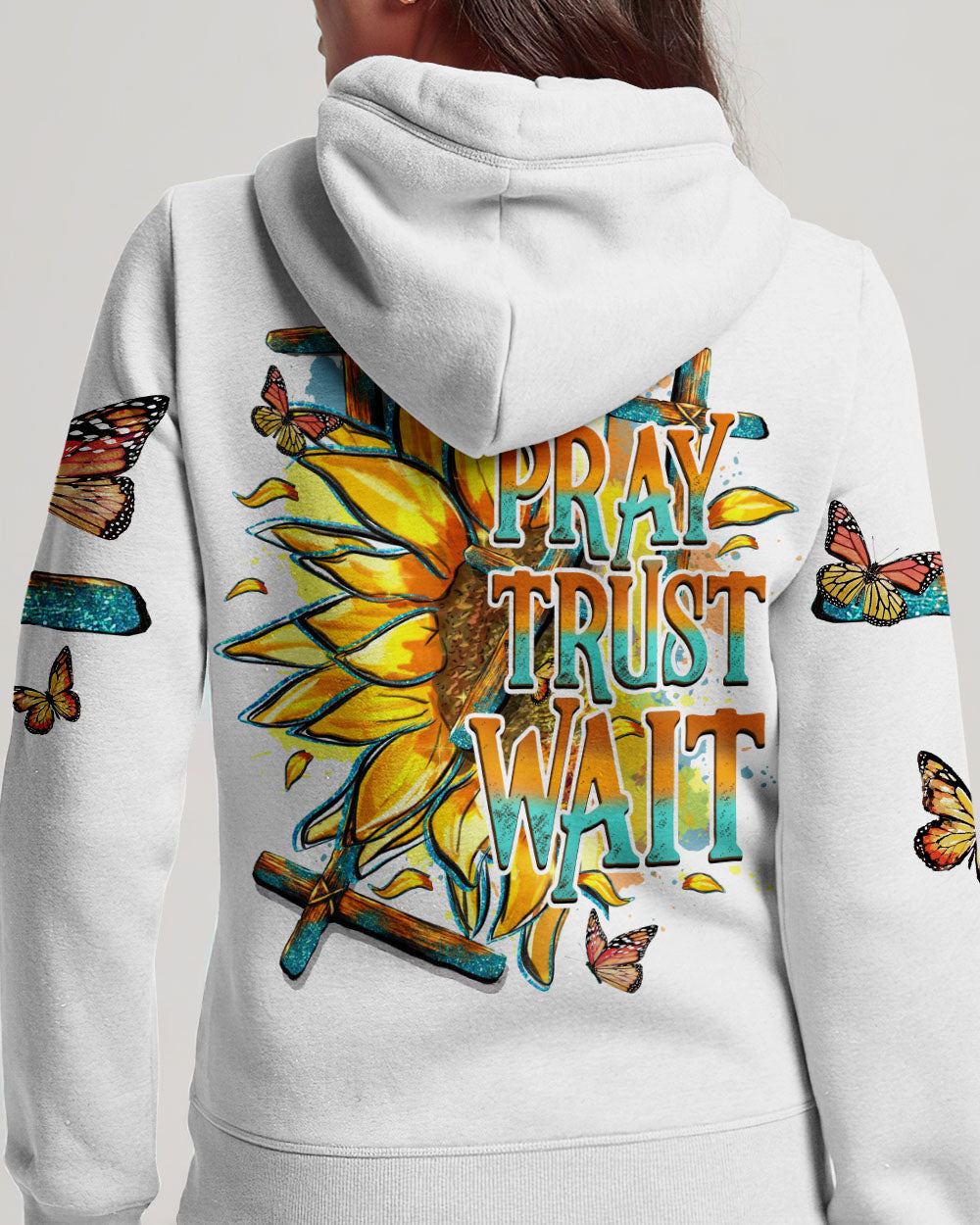 Pray Trust Wait Women's All Over Print Shirt - Tytd1007233, easychoo.com