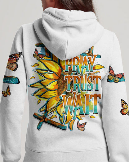 Pray Trust Wait Women's All Over Print Shirt - Tytd1007233, easychoo.com