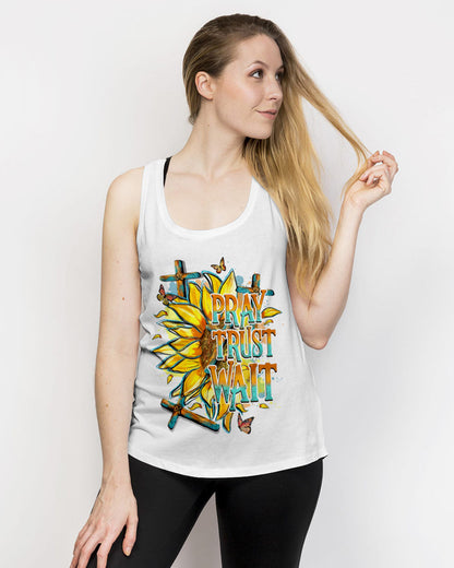 Pray Trust Wait Women's All Over Print Shirt - Tytd1007233, easychoo.com