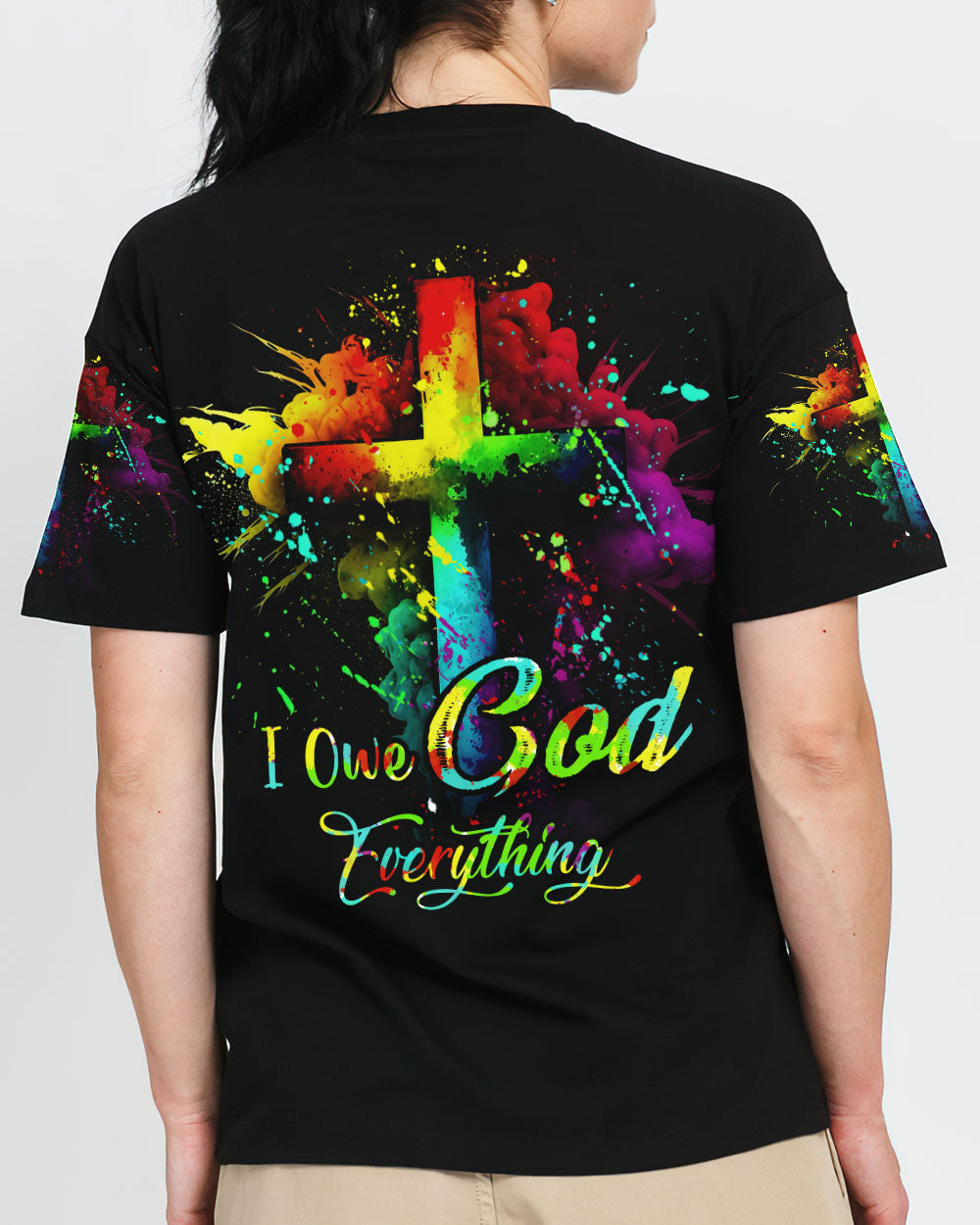 I Owe God Everything Women's All Over Print Shirt - Tytd1207232, easychoo.com