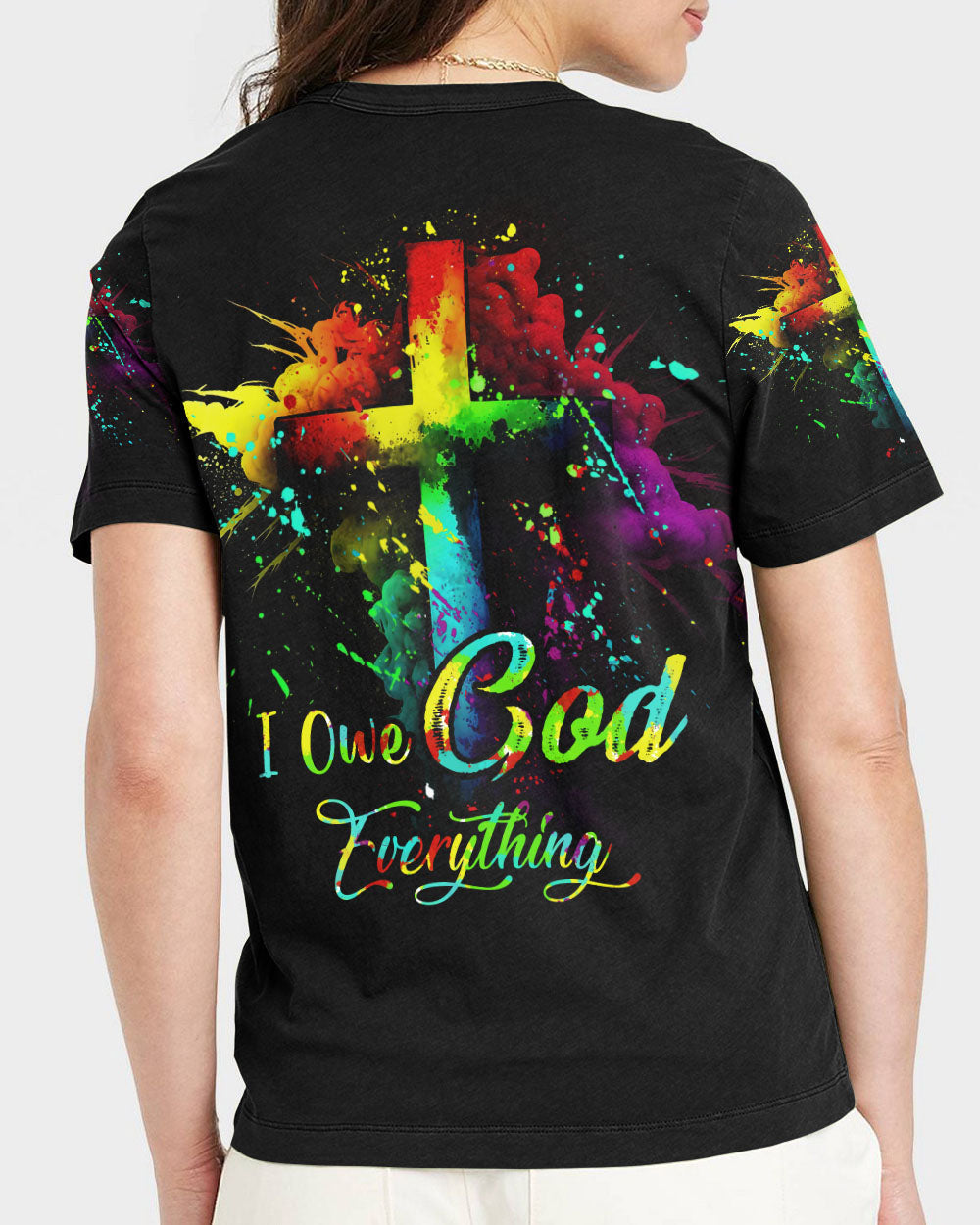 I Owe God Everything Women's All Over Print Shirt - Tytd1207232, easychoo.com