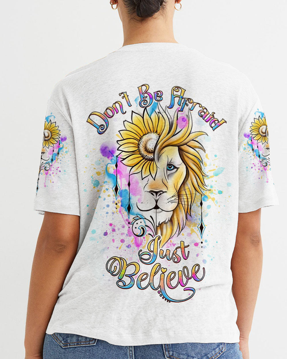 Don't Be Afraid Just Believe Women's All Over Print Shirt - Yhdu2407238, easychoo.com