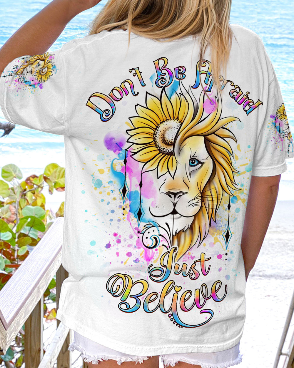 Don't Be Afraid Just Believe Women's All Over Print Shirt - Yhdu2407238, easychoo.com