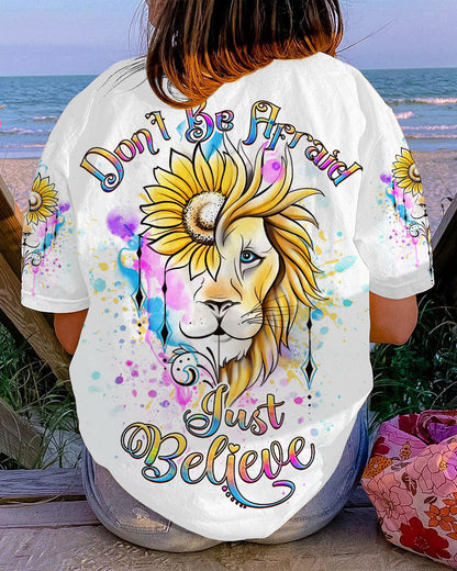 Don't Be Afraid Just Believe Women's All Over Print Shirt - Yhdu2407238, easychoo.com