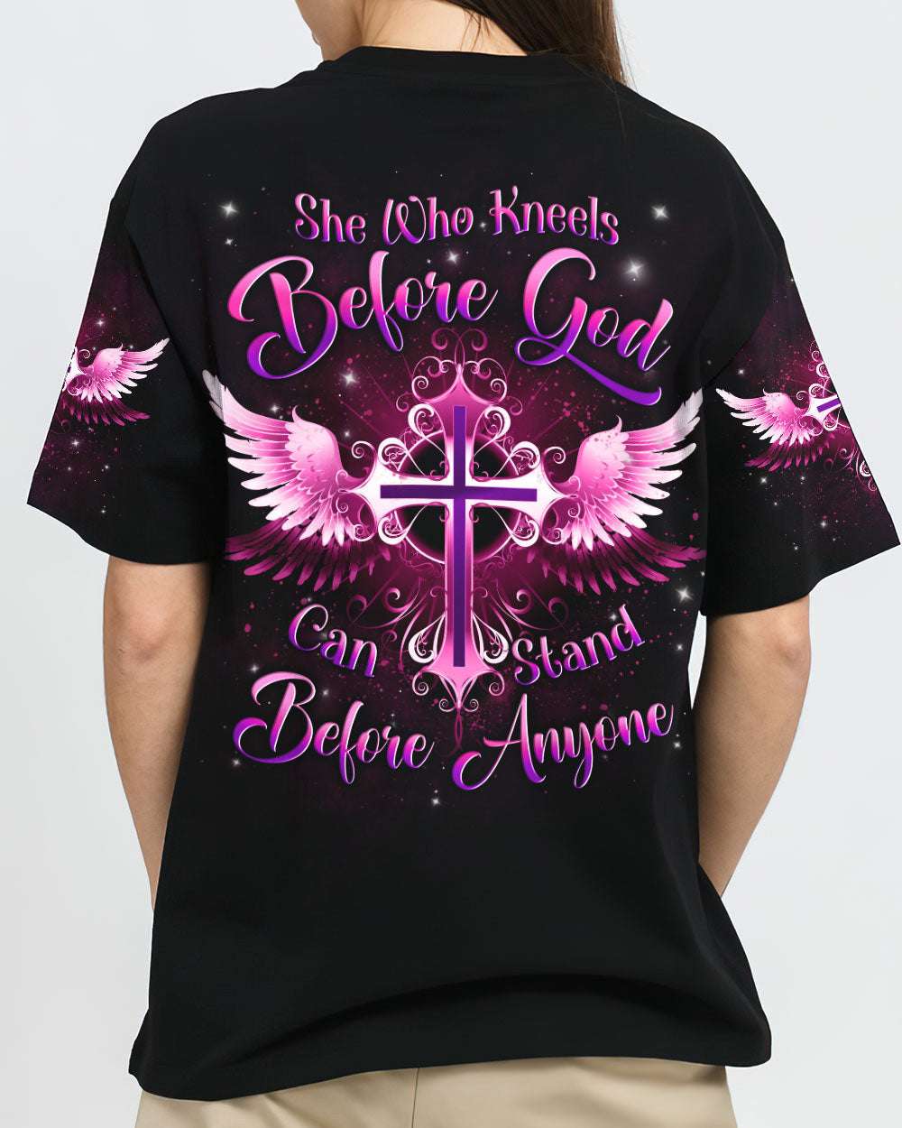 She Who Kneels Before God Women's All Over Print Shirt - Yhln2308232, easychoo.com