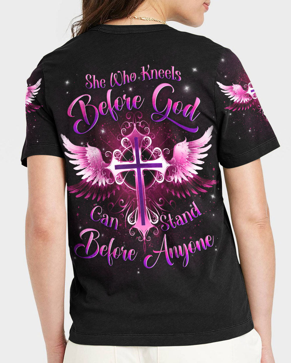 She Who Kneels Before God Women's All Over Print Shirt - Yhln2308232, easychoo.com