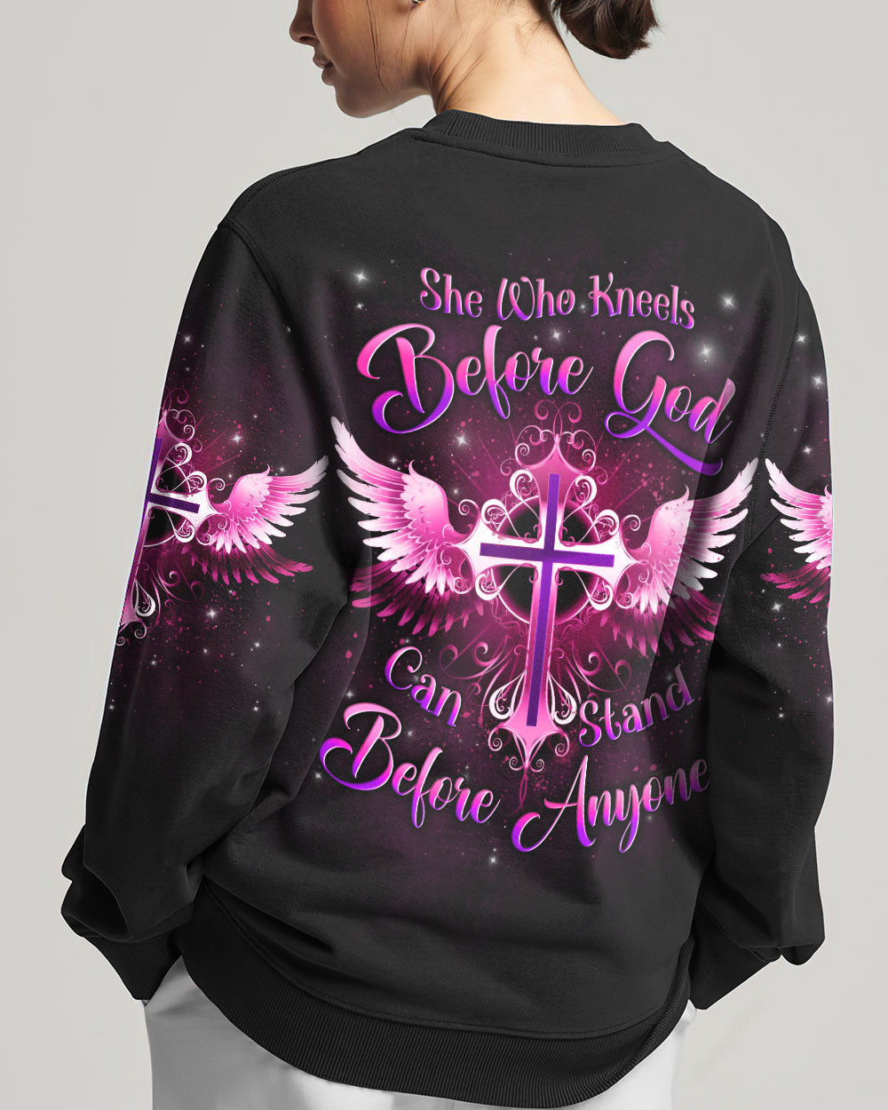 She Who Kneels Before God Women's All Over Print Shirt - Yhln2308232, easychoo.com