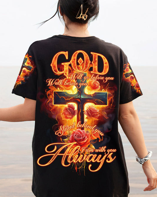 God Will Go Before You Women's All Over Print Shirt - Tlno2107234, easychoo.com