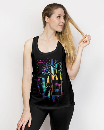 Love Faith Tie Dye Flag Women's All Over Print Shirt - Ty2506237, easychoo.com