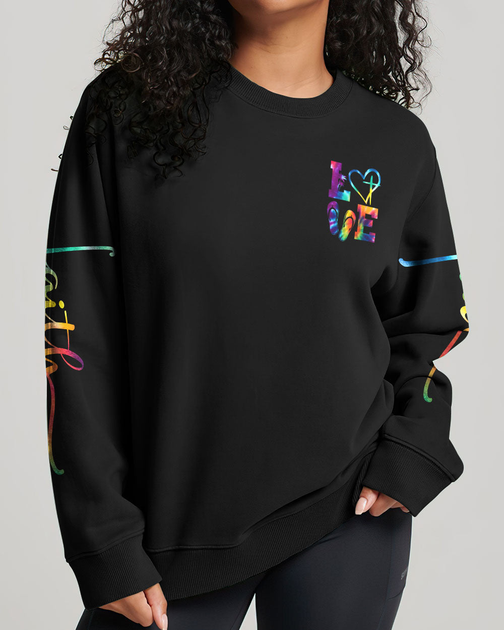 Love Faith Tie Dye Flag Women's All Over Print Shirt - Ty2506237, easychoo.com