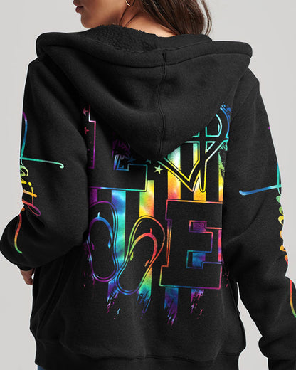 Love Faith Tie Dye Flag Women's All Over Print Shirt - Ty2506237, easychoo.com