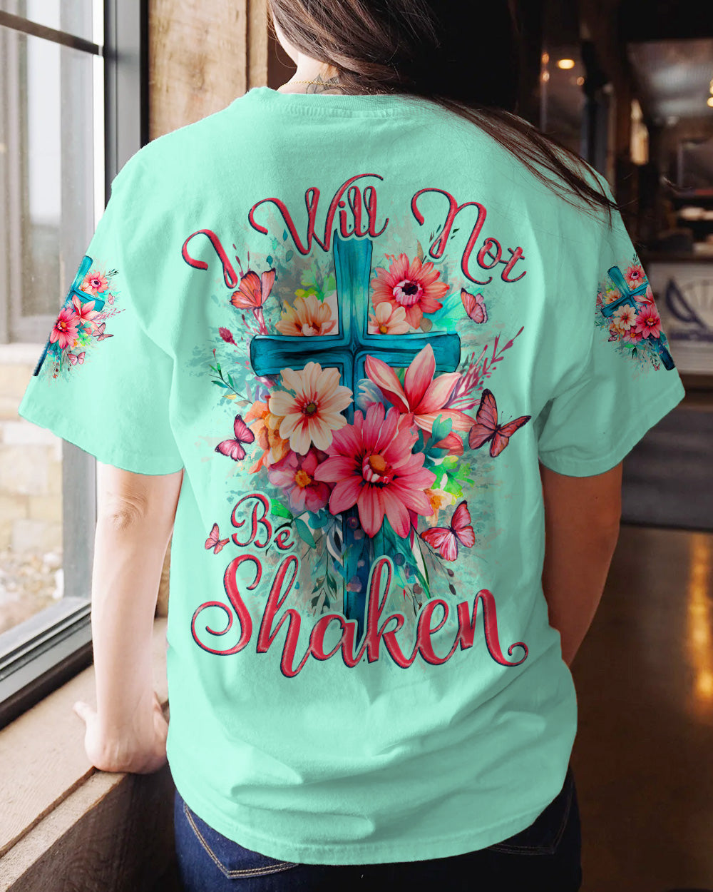I Will Not Be Shaken Women's All Over Print Shirt - Tytd0510232, easychoo.com