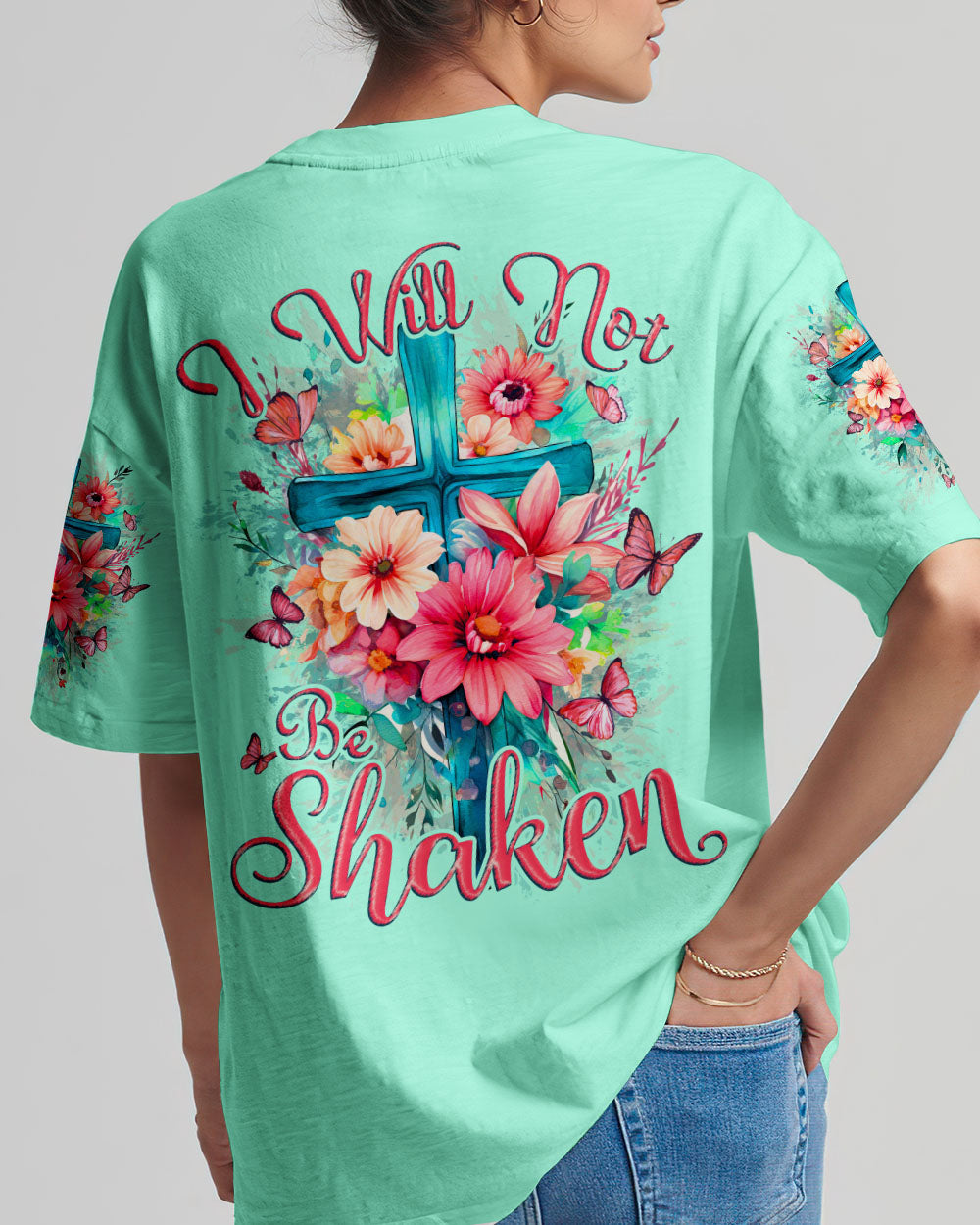 I Will Not Be Shaken Women's All Over Print Shirt - Tytd0510232, easychoo.com