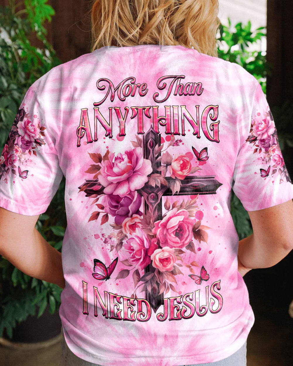 More Than Anything I Need Jesus Women's All Over Print Shirt - Yhhg1007235, easychoo.com